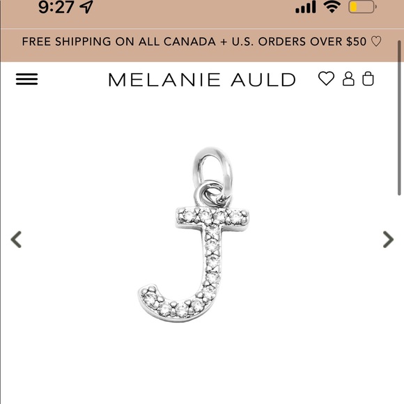 Pavé ‘C’ Charm - Picture 2 of 3